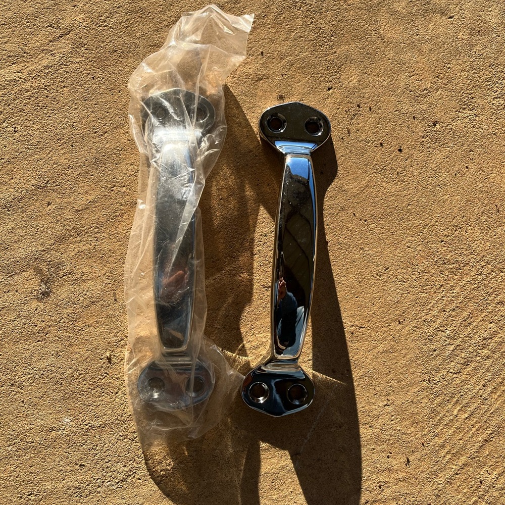Set of three Silver Metal Door Handles